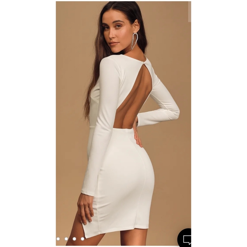 NEW Lulus Backless white dress large